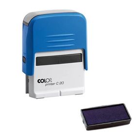 Colop Printer C20 Mavi Kasa Mavi Keçe 14x38 mm Kaşe