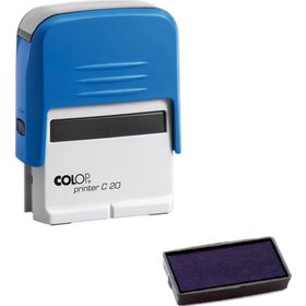 Colop Printer C20 Mavi Kasa Mavi Keçe 14x38 mm Kaşe