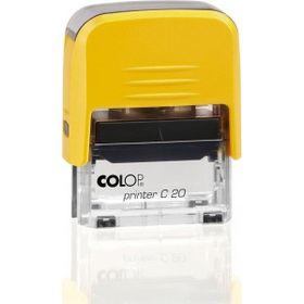 Colop Printer C20 Sarı Kasa Siyah Keçe 14x38 mm Kaşe