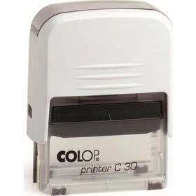 Colop Printer C30 Beyaz Kasa Siyah Keçe 18x47 mm Kaşe