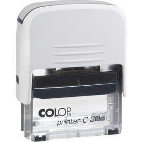 Colop Printer C30 Beyaz Kasa Siyah Keçe 18x47 mm Kaşe