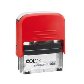 Colop Printer C30 Kırmızı Kasa Siyah Keçe 18x47 mm Kaşe