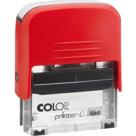 Colop Printer C30 Kırmızı Kasa Siyah Keçe 18x47 mm Kaşe
