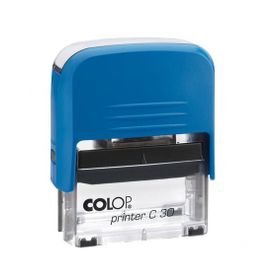 Colop Printer C30 Mavi Kasa Siyah Keçe 18x47 mm Kaşe