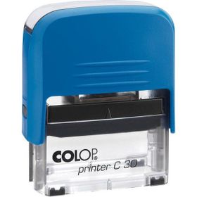 Colop Printer C30 Mavi Kasa Siyah Keçe 18x47 mm Kaşe