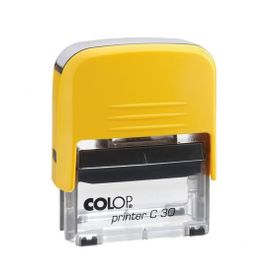 Colop Printer C30 Sarı Kasa Siyah Keçe 18x47 mm Kaşe