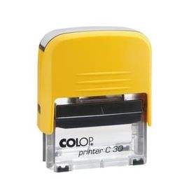 Colop Printer C30 Sarı Kasa Siyah Keçe 18x47 mm Kaşe