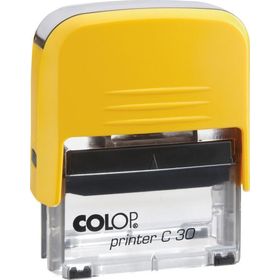 Colop Printer C30 Sarı Kasa Siyah Keçe 18x47 mm Kaşe