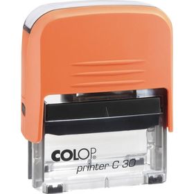 Colop Printer C30 Turuncu Kasa Siyah Keçe 18x47 mm Kaşe