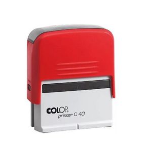 Colop Printer C40 Kırmızı Kasa Siyah Keçe 23x59 mm Kaşe