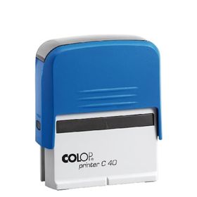 Colop Printer C40 Mavi Kasa Siyah Keçe 23x59 mm Kaşe