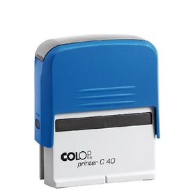 Colop Printer C40 Mavi Kasa Siyah Keçe 23x59 mm Kaşe