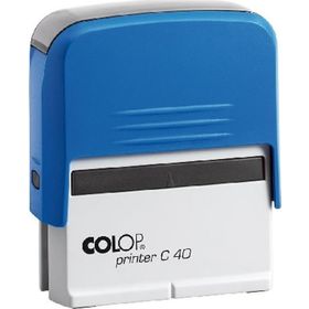 Colop Printer C40 Mavi Kasa Siyah Keçe 23x59 mm Kaşe