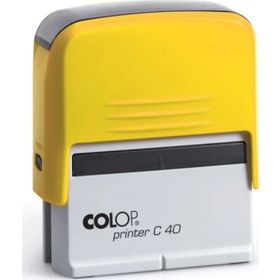 Colop Printer C40 Sarı Kasa Siyah Keçe 23x59 mm Kaşe