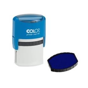 Colop Printer Oval 44 Mavi Kasa Mavi Keçe 28x44 mm Kaşe