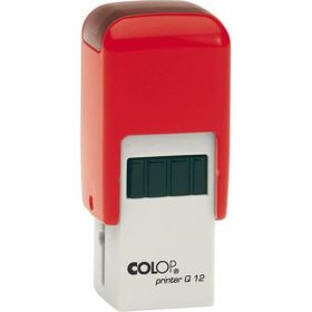 Colop Q12 Kare Kırmızı Kasa Kırmızı Keçe 12x12 mm Kaşe