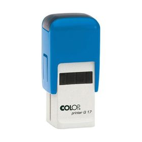 Colop Q17 Kare Mavi Kasa Mavi Keçe 17x17 mm Kaşe