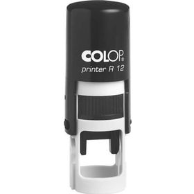 Colop R12 Yuvarlak Siyah Kasa Siyah Keçe 12 mm Kaşe
