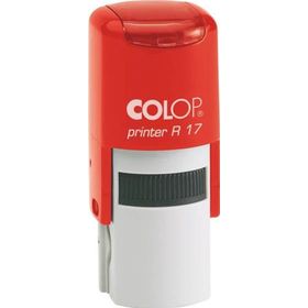 Colop R17 Yuvarlak Kırmızı Kasa Siyah Keçe 17 mm Kaşe