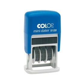Colop S120 Mini Tarih TR/Yazı Mavi Kasa Mavi Keçe 8x45 mm Kaşe