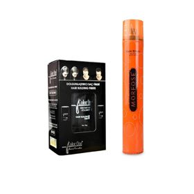 Color One 50 gr Siyah Dolgunlaştırıcı Saç Fiberi + Morfose 400 ml Turuncu Saç Spreyi