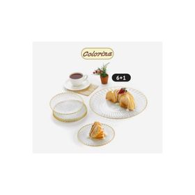 Colorina Altın Rimli Pasta Servis Seti