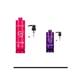Colorinn Premium Series Pro Keratin 1000 ml Tuzsuz Şampuan + Silver 500 ml Mor Şampuan
