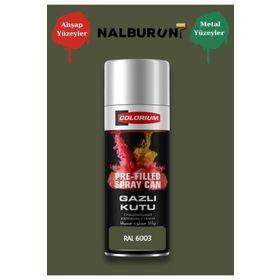 Colorıum Ral 6003 Zeytin Yeşili K7 400 ml Özel Doldurulmuş Selülozik Mat Sprey Boya