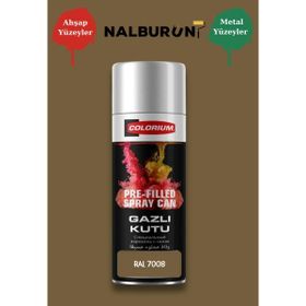 Colorıum Ral 7008 Haki Gri 213 400 ml Özel Renklendirilmiş Selülozik Mat Sprey Boya