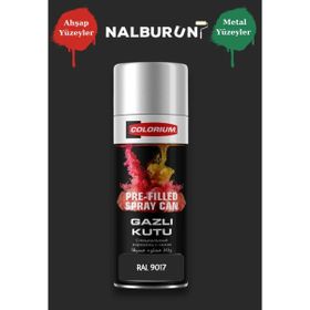 Colorıum Ral 9017 Trafik Siyahı 213 400 ml Özel Renklendirilmiş Selülozik Parlak Sprey Boya