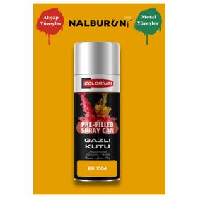 Colorıum RAL1004 Altın Sarısı K7 400 ML Özel Doldurulmuş Selülozik Mat Sprey Boya