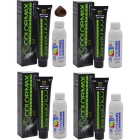 Colormax 5.43 Koyu Kahve Dore Bakır Saç Boyası+ 4X90 ML Oksidan Krem