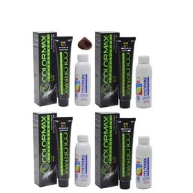 Colormax 6.34 Koyu Karamel 4 Adet Saç Boyası- 4 Adet Oksidan Krem
