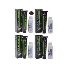 Colormax 6.34 Koyu Karamel 4'lü Saç Boyası + 90 ml Oksidan Krem