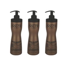 Colormax Dolce New Series Argan ve Keratinli Provitamin B5 3x500 ml Vegan Şampuan