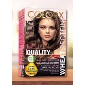 Colorx 6.85 Orta Kestane Tekli Set Saç Boyası