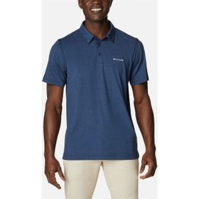 Columbia 1768701 Tech Trail Mavi Kısa Kollu Polo Erkek T-shirt