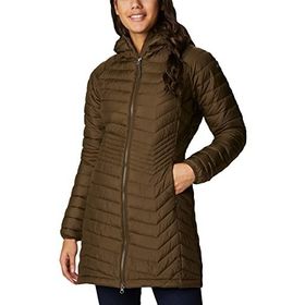Columbia 193855247253 Yeşil Kadın Powder Lite Orta Uzunlukta Mont