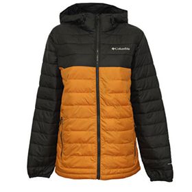Columbia 2086944-861 Powder Lite Hooded Sarı Siyah Erkek Mont