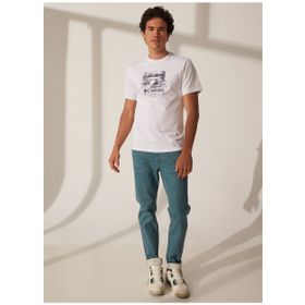 Columbia 9120250100_CS0232 Beyaz Erkek O Yaka Baskılı T-Shirt
