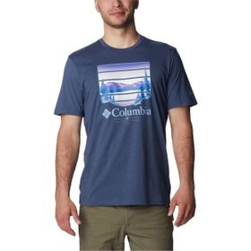 Columbia 9120461480_CS0304 Mavi Erkek O Yaka Baskılı T-Shirt