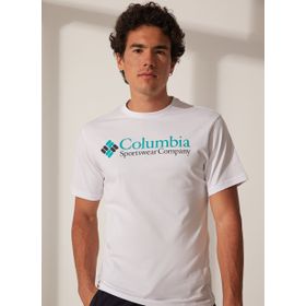 Columbia 9120531100_CS0311 Beyaz Erkek O Yaka Baskılı T-Shirt