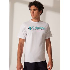 Columbia 9120531100_CS0311 Beyaz Erkek O Yaka Baskılı T-Shirt