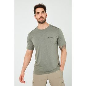 Columbia AO0322-397 Erkek Tech Trail Crew Neck Gri T-shirt