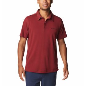 Columbia AO3006 Erkek Sun Ridge Polo II Kırmızı T-shirt