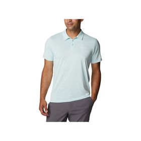 Columbia Ao3614-329 Erkek Hike Polo Kısa Kollu Polo Yaka Su Yeşili T-shirt