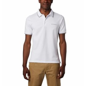 Columbia Cove Dome Butte Solid Pique Beyaz Kısa Kollu Polo Erkek T-shirt