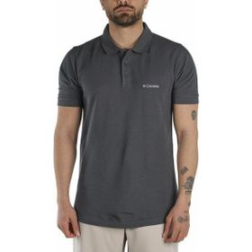 Columbia CS0214 Gri Polo Yaka Kısa Kol StandartKalıp Baskılı Erkek Tişört