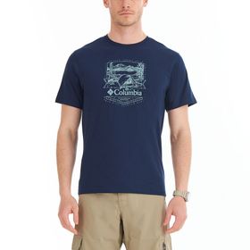 Columbia CS0232-466 Csc M Lakeside Badge Erkek Lacivert Outdoor Tişört
