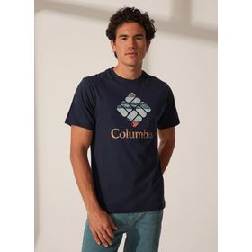 Columbia CS0242-466 CSC M Stacked Hyper Nature SS Tee Mavi Erkek Kısa Kollu T-shirt